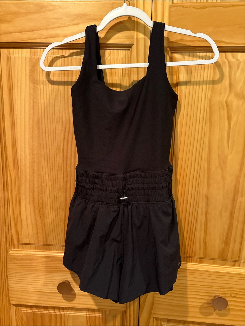 YPB sculptLUX Hybrid Flyaway Romper from Abercrombie & Fitch black women’s XS
